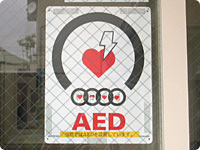 AEDのポスターを掲示
